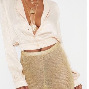 Pretty little thing satin button front top